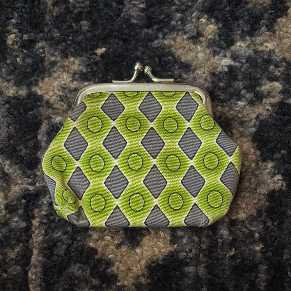 Stylish Green and Blue/Purple Women's Kiss Lock Change Purse